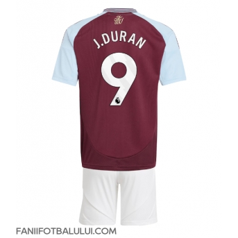 Aston Villa Jhon Duran #9 Echipament de Fotbal Replică 2024-25 Copii Acasa (+ Șorturi)